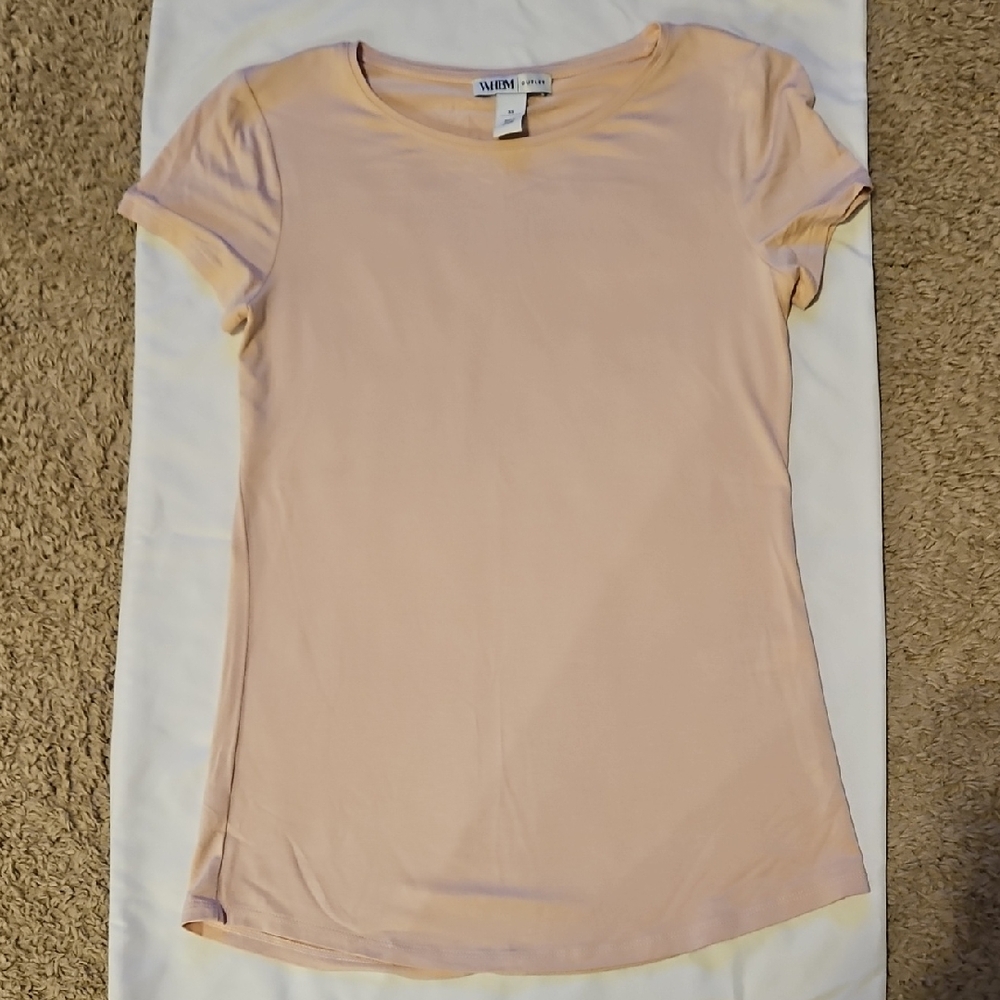 White House Black Market Soft Pink Short Sleeve Tee